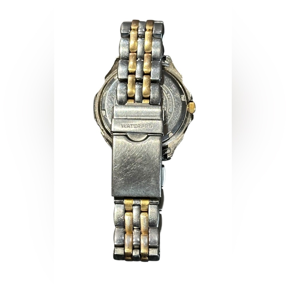 Guess Men’s Waterpro Watch Blue Face Stainless Steel Band Two Tone Vintage - Picture 3 of 8